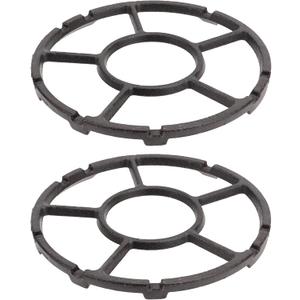 2 Pack Cast Iron Wok Ring for Gas Stove, Universal Non-Slip Wok Support Stand for 4 & 5 Claw Burner Grates, Moka Pot Reducer & Small Pot Grate Stand Replacement Accessories, Black