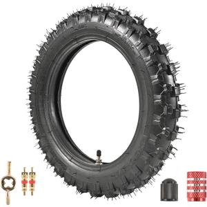 2.5-10" Off-Road Tire and Inner Tube Set - Most 49cc, 50cc, and 70cc Dirt Bike Tire with 10-Inch Rim Replacement Compatible with CRF50/XR50, DRZ70/JR50, and PW50 (2.5-10")