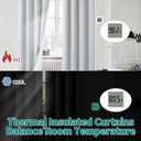 BGment Blackout Curtains for Bedroom 84 Inch Length 2 Panels Set, Thermal Insulated Bedroom Curtains Soundproof Room Darkening Window Curtain Drapes, Each Grommet Curtains 52 Inch Wide, Greyish White