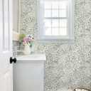 Heroad Green Floral Peel and Stick Wallpaper Boho Contact Paper for Cabinets Drawers 16.1''x393'' Leaf Wall Paper Removable Self Adhesive Wallpaper for Bedroom Bathroom Waterproof Decor Vinyl Roll