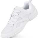 Smapavic Cheer Shoes for Youth Girls White Cheerleading Athletic Dance Shoes Tennis Sneakers for Competition Sport Training, Size 9