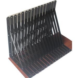 20 Pack L14 x H 10" Black Heavy Duty Shelf Brackets with Screws Metal Shelf Brackets Shelf Support Angle Brackets for Shelves L Brackets Heavy Duty Floating Shelf