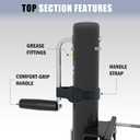 8" Spoke Wheel Trailer Jack, 10" Vertical Movement, 1500 lbs, for RV, Boat, Trailer and More, Black