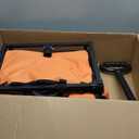 Hombetta Collapsible Wagon Cart with Wheels, 150L Lightweight Foldable Utility Cart, Portable Rolling Wagon for Garden, Shopping, Sports, Camping, Transport, Orange