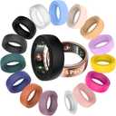 BO&DQQ 15 Pack Ring Cover Compatible with Oura Ring Gen 4/4 Ceramic, Gen 3 Horizon/Heritage, Anti-Scratch Elastic Silicone Protector Case for ULTRAHUMAN Ring AIR/RingConn Gen 2/Air (S (5/6/7/8/9))