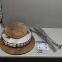 Round Side Table,3 Tier End Table with Storage Shelves for Living Room, Accent Sofa Couch Table for Small Spaces,Nightstand with Metal Frame for Bedroom, Rustic Brown - 19.7"