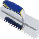 QEP Comfort Grip Stainless Steel Trowel Square-Notch 1/4" x 3/8" x 1/4"