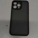 Shockproof for iPhone 15 Pro Max Case, [Camera Protection] [Military-Grade Drop Protection] Protective Anti-Yellow Slim Translucent Skin-Friendly for iPhone 15 Pro Max Phone Case, Black