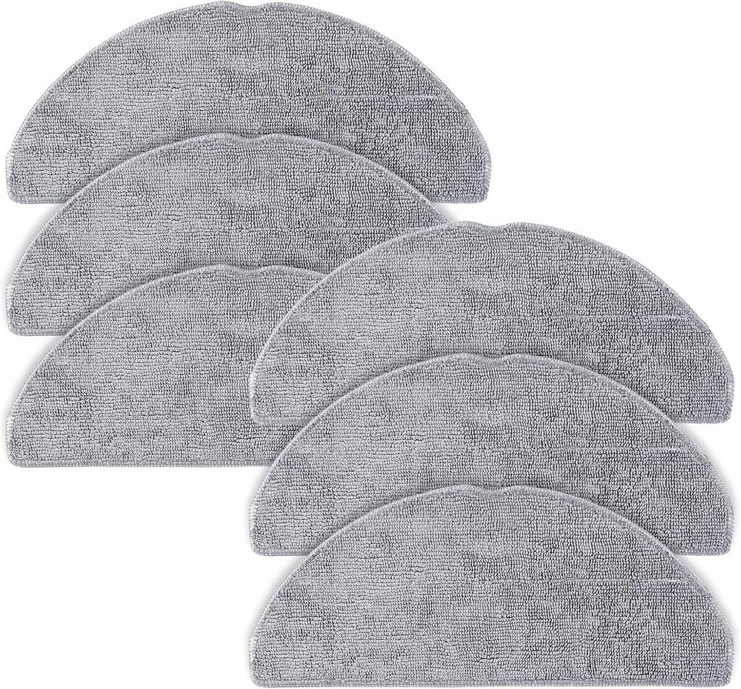 VIEWALL 6 Pack Microfiber Mop Cloths Compatible with Roborock Q7 M5 / Q7 M5+ / Q7 L5 / Q7 L5+ Robot Vacuum Cleaner, Reusable Mop Cloths Replacement Accessories(Not for Q7 / Q7 MAX / Q5 MAX)
