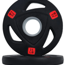 Signature Fitness Olympic 2-Inch Cast Iron Plate Weight Plate for Strength Training and Weightlifting, Multiple Sizes