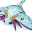 Luna Moth Plush Toy, Lifelike Luna Moth Stuffed Animals 11in, Realistic Soft Big Moth Plushie Model Toy, Unique Plush Gift Collection for Kids (Small, Green)