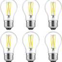 A15 LED Bulbs, Vintage Edison Bulbs, Dimmable, Clear Glass, E26 Medium Base, 6W (60W Equivalent), 5000K Daylight, 700LM, for Ceiling Fans, Wall Sconces, Appliances, Refrigerator Lights, 6 Pack