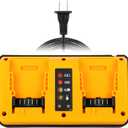Charger Station Dual Port for Dewalt 20V Max Battery, Tools Chargers Replacement for Dewalt 14.4V/20V Batteries DCB206 DCB204 DCB208 DCB200 DCB201 DCB140 DCB141