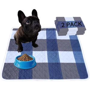 Washable Pee Pads for Dogs with 4-Layer Integrated Waterproof Design, Reusable Super Absorbent Non-Slip Puppy Pads for Crate Training, Home Floor Protection , 2835 Pack of 2