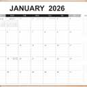 Desk Calendar 2026-2027 with Desk Mat  22" x 17" Large Desk Pad Calendar Runs from January 2026 to June 2027, Office Supplies Desktop Monthly Calendar for Home & Office (Brown)