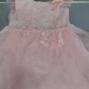 Flower Girls Maxi Dress Bridesmaid Wedding Pageant Party Princess Communion Floral Boho Vintage Lace Dance Gown, Size 160
