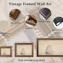 Vintage Gold Framed Sailboat Canvas Wall Art Retro Coastal Neutral Muted Painting Picture Wall Decor Farmhouse Seascape Poster Print Artwork for Living Room Bedroom Home Decoration, 24"L x 16"W