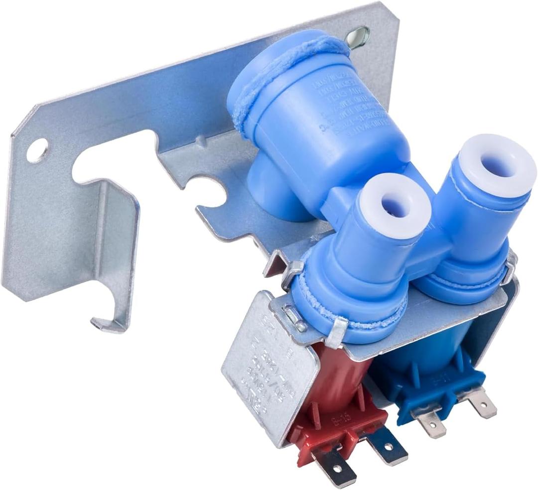 BlueStars Upgraded WR57X10051 Refrigerator Dual Inlet Water Valve - Compatible with G.E, Hotpoint & Kenmore Refrigerators - Replaces WR57X10040 AP3672839 PS901314 IMV513 WR2X10105