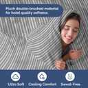 Duvet Cover Cal King Size Set - Extra Soft Cal King Duvet Cover 104" x 98" with 2 Pillow Shams - Hotel Luxury, Easy Care & Fade Free w/ Zipper Closures & Ties - Comfy, Cozy & Breathable (Grey Stripes), California King