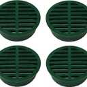 4" Outdoor Round Flat Drain Grate Cover (4, Green)