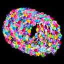 Valentines Day Gifts, 100 PCS New Year LED Flower Crowns Headbands, Light Up Flower Crowns For Women, Glow in the Dark Headband for Wedding Reception Birthday Mardi Gras Cosplay Princess Party Favors