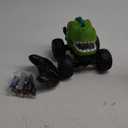 Remote Control Car for Boys Age 4-7 8-12, 50min+ Runtime Dinosaur Monster Truck Toy with Spray, Light, Music, 360 Rotating, 90 Driving, All Terrain Dinosaur Toy for Kid Birthday Gift (Green)