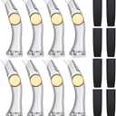 8 Pcs Silver Fixed Blade Roofing Knife Vinyl Drywall Knife with Replacement Fixed Utility Blades Heavy Duty Roofer's Roofing Tools Cutter with Holster Belt Clip for Carpet