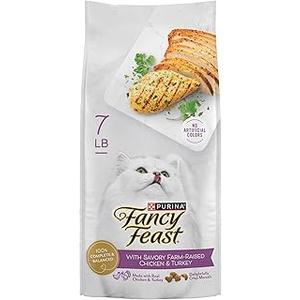 Purina Fancy Feast Dry Cat Food with Savory Farm-Raised Chicken and Turkey - 7 lb. Bag By MAY 2026