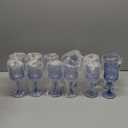 Plastic Wine GlassesPlastic Goblets Vintage Style Cordial Drinking Glasses for Wedding Reception, Grand Event Party Supplies (12, Blue)