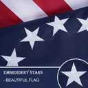 Bradford Betsy Ross Flag 3x5 ft Outdoor Embroidered 13 Star American Flags Heavy Duty, Double Sided Colonial Flag 13 Stars for 250th Anniversary 4th of July Memorial Day Use Long Lasting