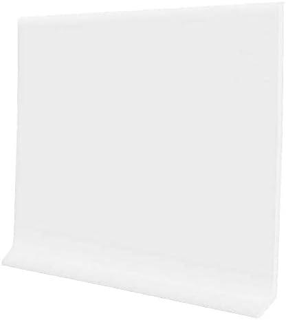 PRO FLEX White Vinyl Wall Base Ultra Thick (1/8 inch), 6 inch X 80 ft Non Glued Wall Base Trim Durable and Flexible - Easy Install Vinyl Floor Base that Resists Scuffing and Cracking