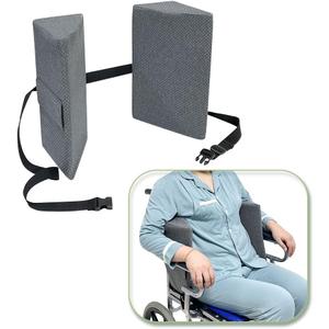 KAAMOS Lateral Support for Wheelchair Side Guards Wheelchair Lateral Support Cushion Posture Foam Wedge Pillows Contoured Wheelchair Cushion Side Padding for Seniors Better Posture with Strap, Gray Large