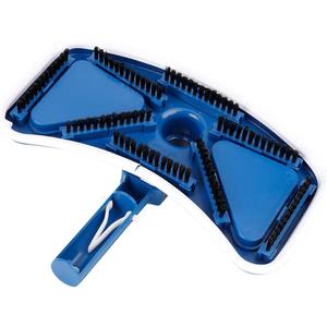 12' Pool Vacuum Head Brush Parts, Curved Blue and White Suction Vacuum Head Tool for Swimming Pool