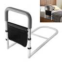 Bed Rails for Ederly Adults Safety, Adjustable Height Bed Assist Rails for Seniors Fall Prevent Grab Bar Fits King Queen Full Twin Bed