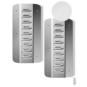 Zepoty 2-Pack Stainless Steel Shipping Container Air Vents – Rust-Free Heavy-Duty Ventilation for 20FT/40FT Containers, Prevents Condensation & Small Animal Entry, Easy DIY Installation