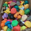 Liliiflora 60 Pack Rubber Ducks in Bulk, Random Assortment Mini Rubber Duckies, Bulk Party Favors for Kids, Bath Toys for Toddler, Suitable for Cruise Ship & Jeeps Ducking