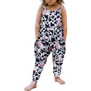 Vieille Baby Toddler Girl Cute Strap Jumpsuit One-piece Romper with Pockets 1-8 Years (3-4T)