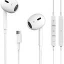 USB C Headphones for iPhone 16/15 Pro Max Plus Type C Earbuds Wired Earphones with Mic & Remote Control Noise Cancelling for iPhone 16/15 pro, iPad Pro, Galaxy S23/S22/S21/S20/Ultra Note 10/20