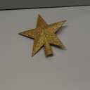 Christmas Tree Topper, 1PCS 4" Gold Glitter Star Tree Topper, 3D Xmas Shatter-Proof Mini Bethlehem Star Tree Topper Decorations, Waterproof Christmas Decor for Holiday Home Outdoor Ornament