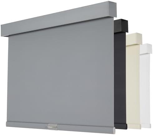 Persilux Blackout Roller Blinds for Windows, Cordless Free-Stop Roller Shades with Valance, Thermal Insulated Fabric Window Blinds, UV Protection Shades for Home and Bedroom (Grey,47" W x 72" H)