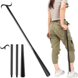 35" Long Dressing Stick with Shoe Horn with Sock Removal Tool, Adjustable Extended Dressing Aids for Shoes, Socks, Shirts and Pants 35" Long Dressing Stick with Shoe Horn with Sock Removal Tool, Adjustable Extended Dressing Aids for Shoes, Socks, Shirts and Pants