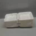 To Go Food Containers Disposable, Compostable Clamshell Containers 8x8, To Go Boxes For Food 100 Pack, Biodegradable Sugarcane Take Out Containers, Disposable Food Containers With White Bagasse