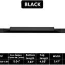 Kitchen Cabinet Pulls - Black Cabinet Handles - 5 Pack Long Cabinet Hardware for Drawers Dresser Furniture Pulls (5.04 inches Hole Center - 7.87 inches Length)
