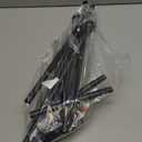 Curtain Rods for Windows 28 to 48 Inch, 2 Pack 5/8'' Diameter Heavy Duty Metal Adjustable Small Curtain Rod With Bracket(2.3-4 Feet-Black)