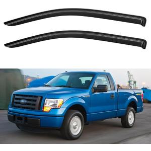 Window Visors Rain Guards for 2004-2014 Ford F150 SuperCab, Out-Channel Window Vent Wind Deflectors Visors Shades for 09-14 F-150 Standard/SuperCrew Cab (for 2 Front Doors Only)