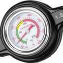 High Pressure Radiator Cap with Temperature Gauge, Huazu 1.8 Bar 25.6 psi Universal Radiator Cap Fit for Honda, Kawasaki, Suzuki, Husqvarna Dirt Bike, Yamaha Motorcycle ATV Models