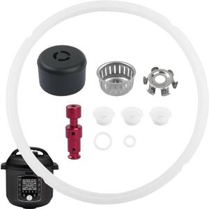 10 PCS Instantpot Replacement Parts for IP Pro 80 8QT and Duo Evo Plus 8Qt, Include Sealing Ring Steam Release Valve Float Valve Anti-Block Shield Anti-blocking Shroud Bracket