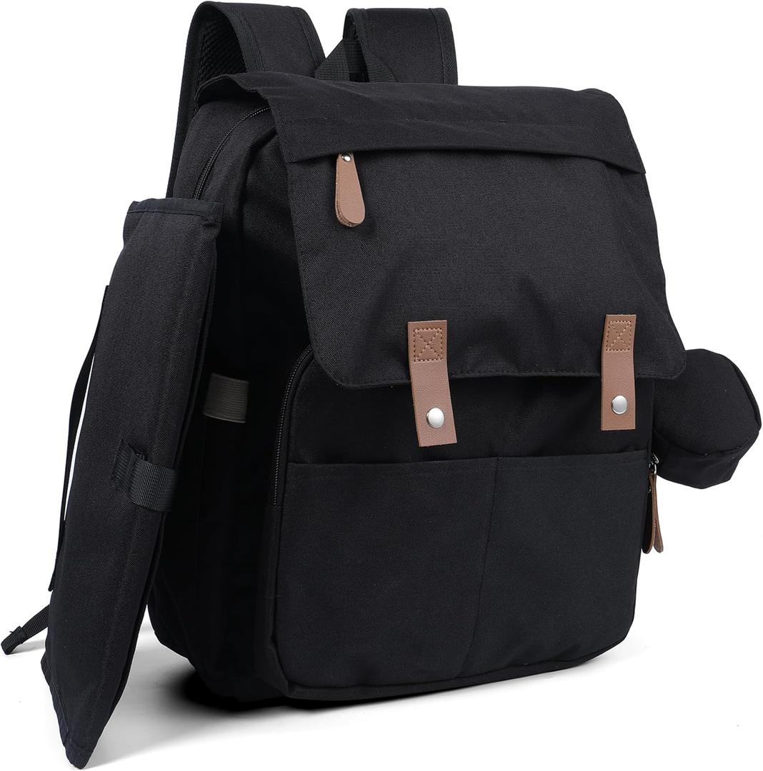SKOPS Multifunctional Diaper Bag Backpack  Large Capacity Travel Baby Bag with Changing Pad and Insulated Pockets  Waterproof Maternity Baby Bag for Boys Girls with Stroller Straps & Pacifier Case (Black)