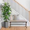 Artificial Dracaena Tree 6FT - Faux Tree with Gray Tall Planter - Fake Tropical Yucca Floor Plant in Pot - Artificial Silk Tree for Home Office Living Room Decor Indoor