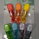 Brite Concepts Set of 6 Colorful Magnetic Multi-Clips to Hang Documents or Close Bags